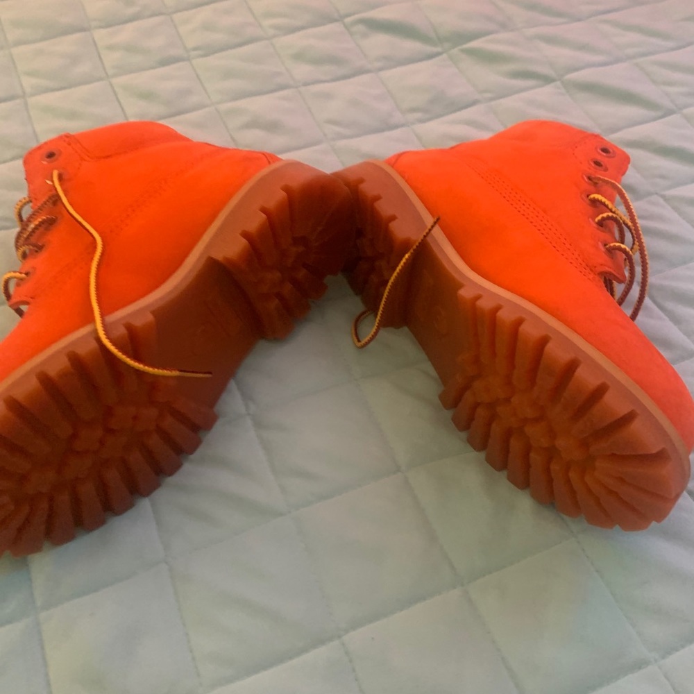 Burnt orange timberlands boots sz 12